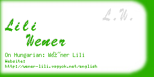 lili wener business card